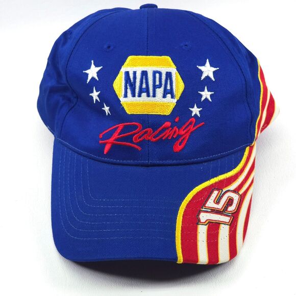 NAPA Racing NASCAR #15 Stripes Red White Blue American Flag‎ Hat Adjustable Cap - Picture 4 of 14